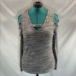 Rock & Republic Charcoal Strappy Long Sleeve Tee